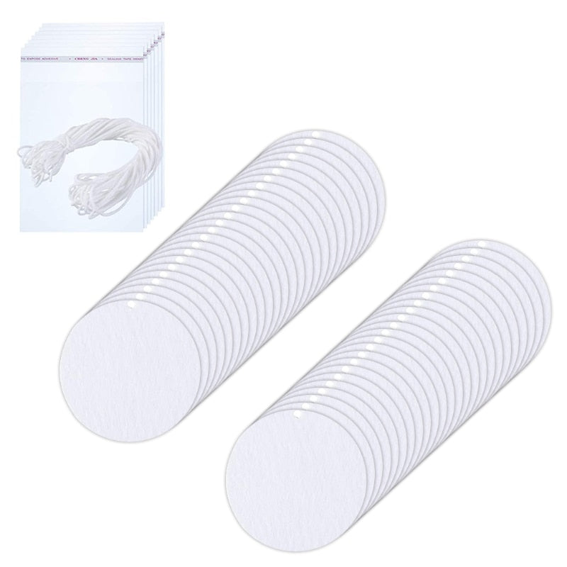 100 Pieces Sublimation Air Freshener Sheets Sublimation Air Fresheners Blanks Car Scented Hanging Sheets Blanks Set