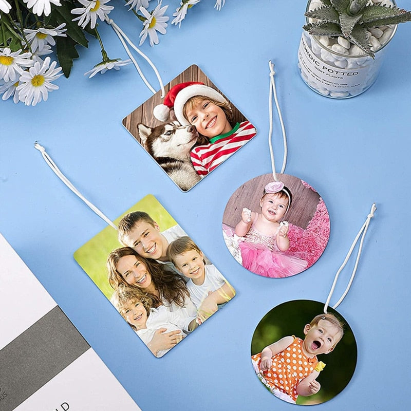 100 Pieces Sublimation Air Freshener Sheets Sublimation Air Fresheners Blanks Car Scented Hanging Sheets Blanks Set