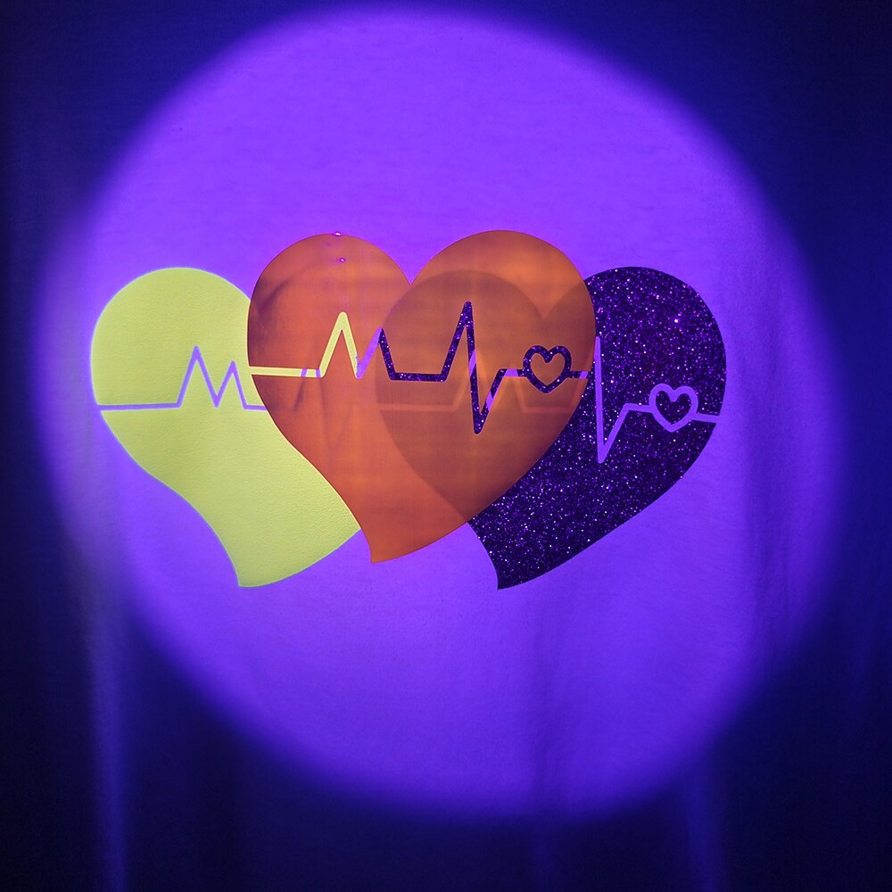 3D Puff HTV Heat Transfer Vinyl Film Glow in The Dark Luminous Iron on Tshirt Clothing For Cricut Cameo 4 Assorted Colors Sheet