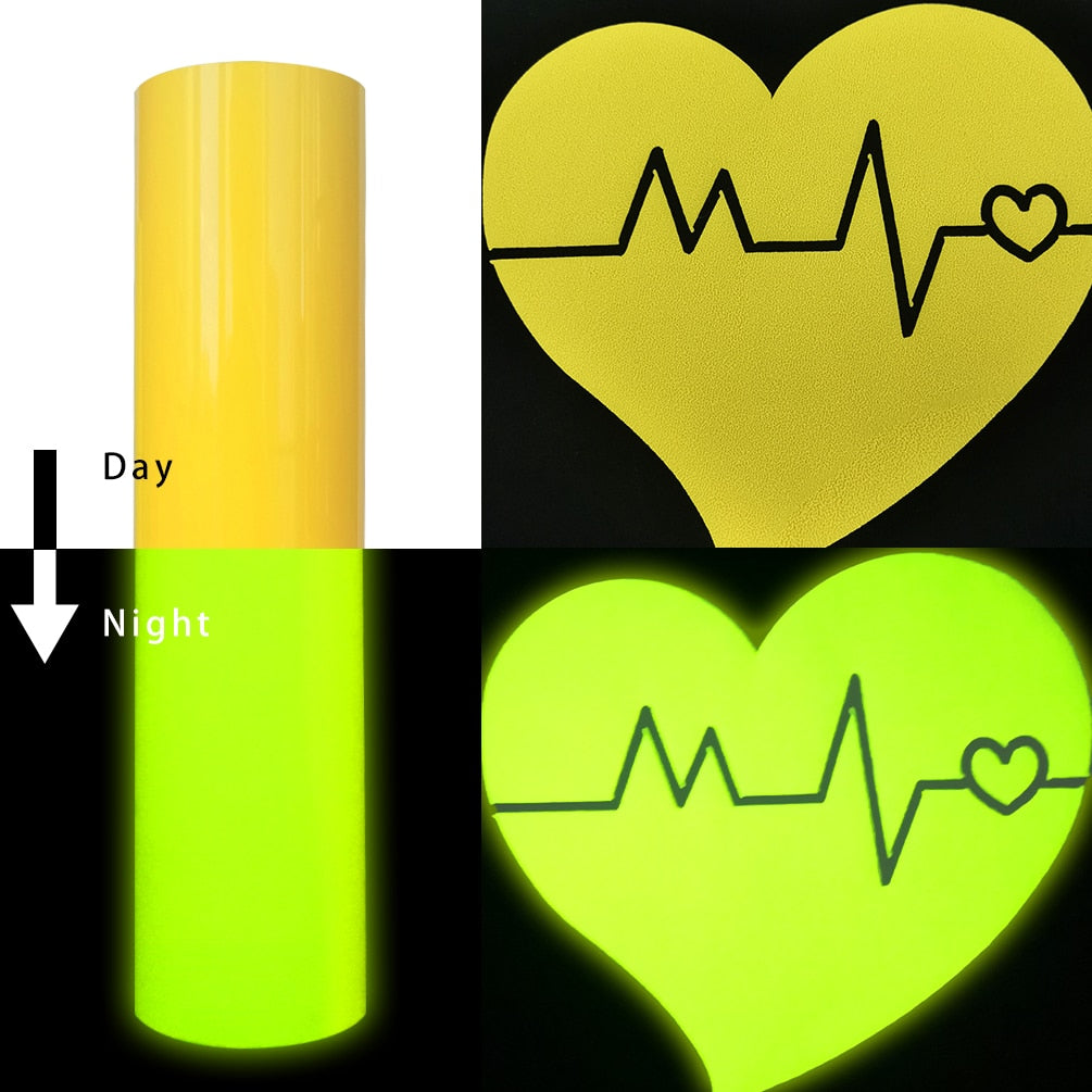3D Puff HTV Heat Transfer Vinyl Film Glow in The Dark Luminous Iron on Tshirt Clothing For Cricut Cameo 4 Assorted Colors Sheet