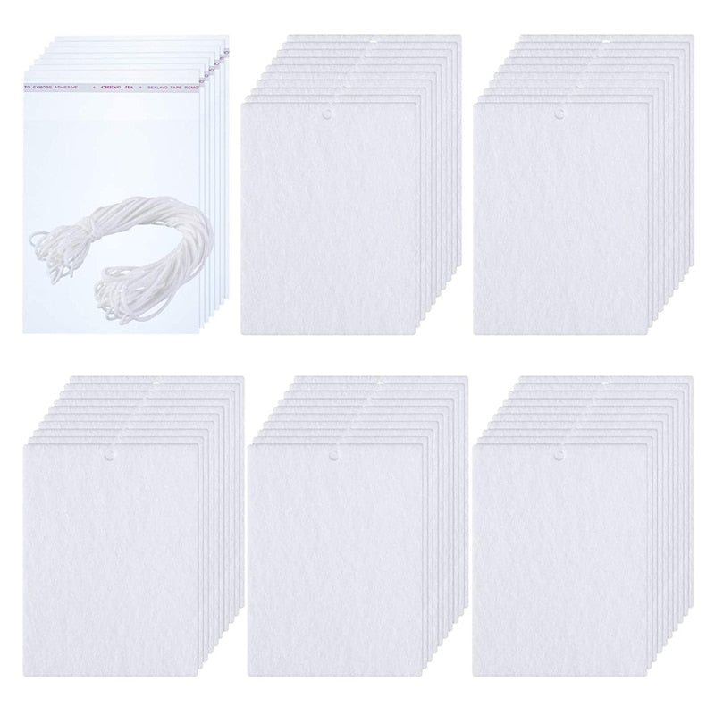 100 Pieces Sublimation Air Freshener Sheets Sublimation Air Fresheners Blanks Car Scented Hanging Sheets Blanks Set